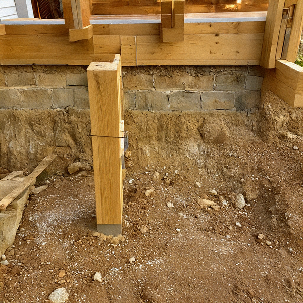 A picture showing pier and beam repair.