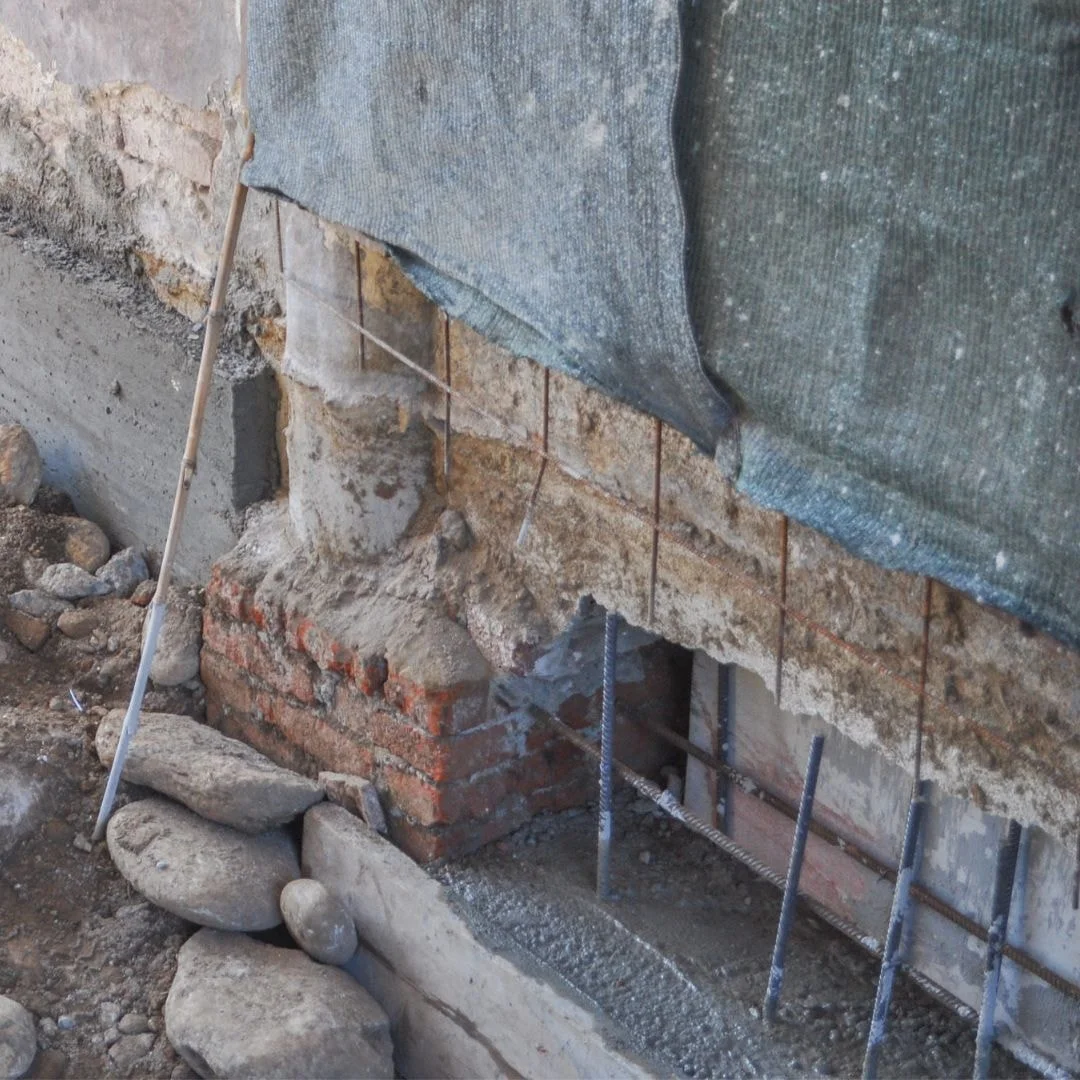 An image showing concrete slab underpinning.