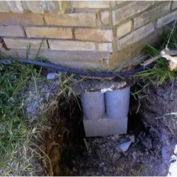 An image showing residential foundation repair in the San Antonio region.