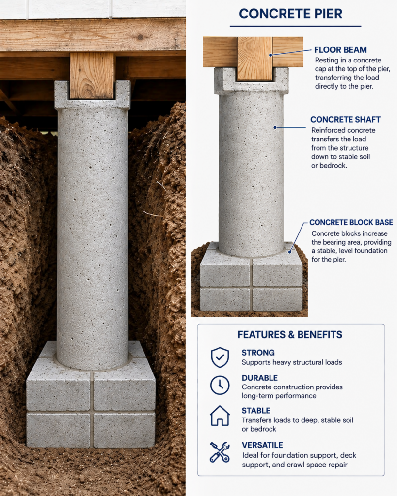 Alamo City Foundation Repair Concrete Pier